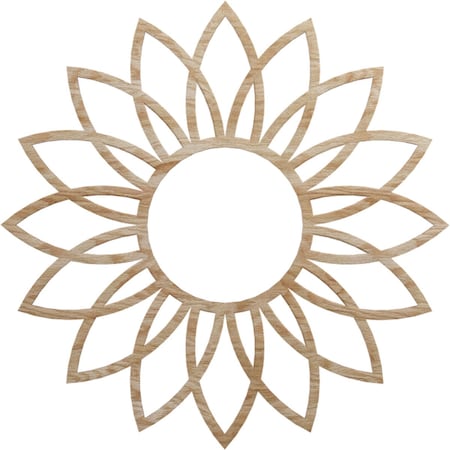 Ekena Millwork Daisy Wood Fretwork Pierced Ceiling Medallion, Red Oak, 24"OD x 8 3/8"ID x 3/8"T CMWP24X24X0375DARO